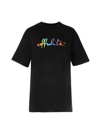 Shop Off-white Rainbow Offwhite Tomboy Tee In Black Multi