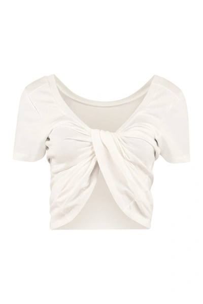 Shop Jacquemus Sprezza Cotton T-shirt In White