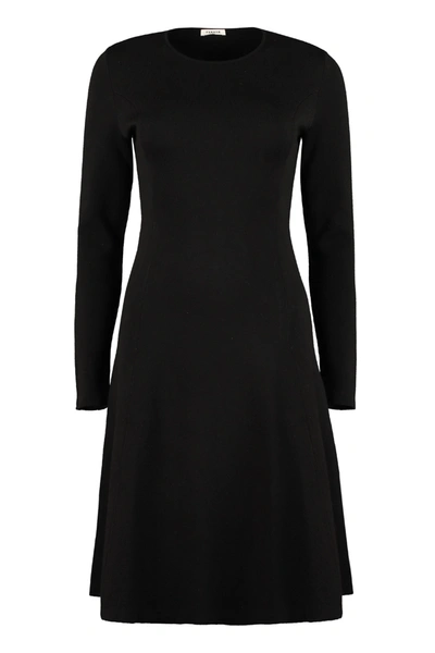 Shop P.a.r.o.s.h Knitted Dress In Black
