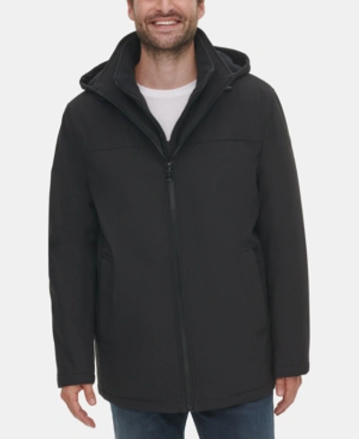 Shop Calvin Klein Men's Infinite Stretch Jacket With Polar Fleece Lined Bib In Black