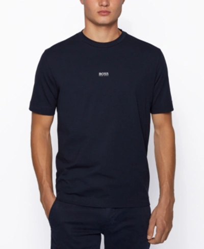 Shop Hugo Boss Boss Men's Tchup Relaxed-fit T-shirt In Dark Blue