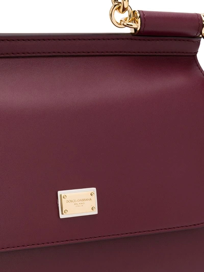 Shop Dolce & Gabbana Medium Sicily Handbag In Red