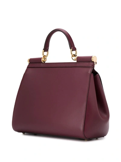 Shop Dolce & Gabbana Medium Sicily Handbag In Red