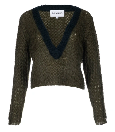 Shop Dannijo Forest Green Cropped Sweater