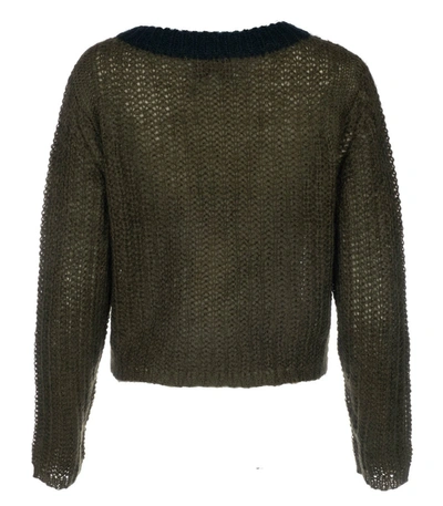 Shop Dannijo Forest Green Cropped Sweater