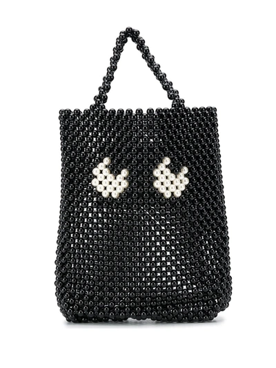 Shop Anya Hindmarch Small Eyes Tote In Black