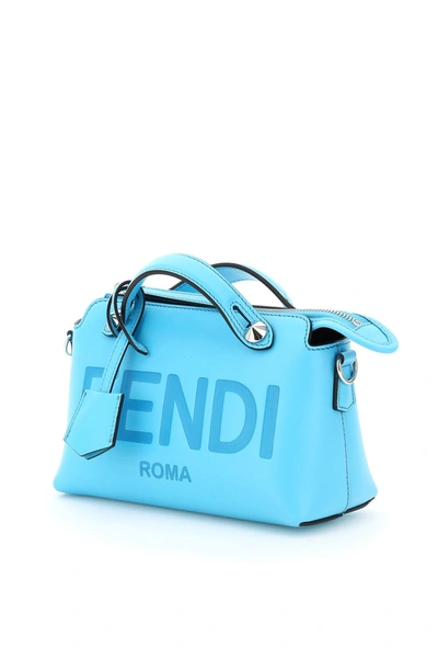 Shop Fendi By The Way Mini Bag Logo In Light Blue