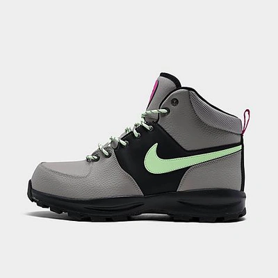 Shop Nike Men's Manoa Leather Se Boots In Enigma Stone/vapor Green/active Fuchsia