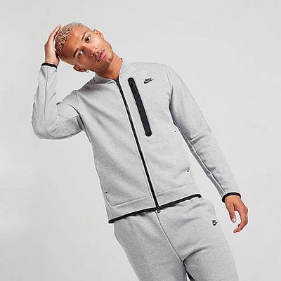 Shop Nike Men's Sportswear Tech Fleece Bomber Jacket In Grey