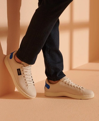 Shop Superdry Vintage Tennis Trainers In Cream