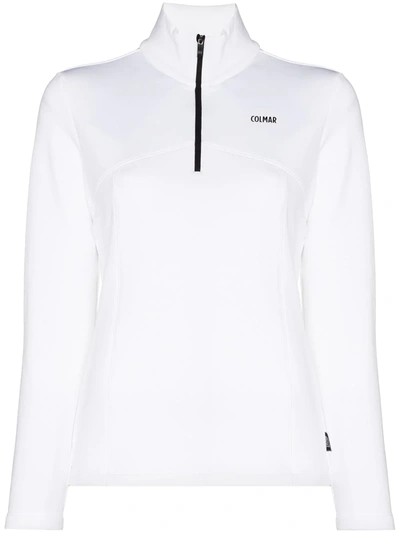 Shop Colmar Long-sleeve Zip-up Ski Top In White