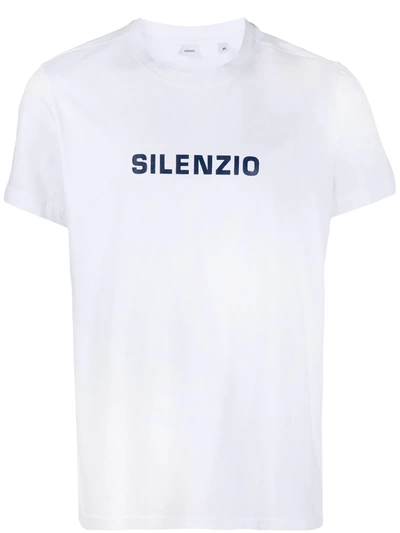 Shop Aspesi Logo T-shirt In White