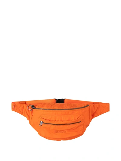 Shop Supreme X Barbour Waxed Cotton Belt Bag In Orange