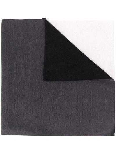 Shop Sminfinity Colour-block Cashmere Scarf In Black