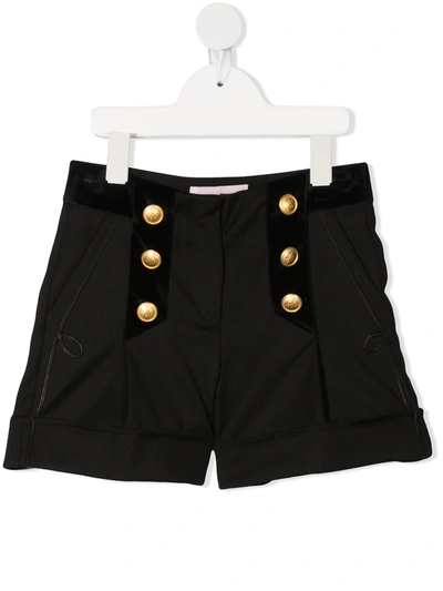 Shop Alberta Ferretti Button-detail Shorts In Black
