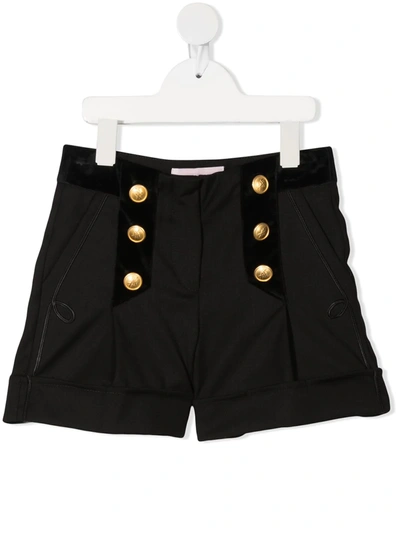 Alberta Ferretti Junior Shorts Neri Bambina In Black