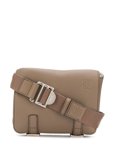Shop Loewe Debossed-logo Belt Bag In Brown