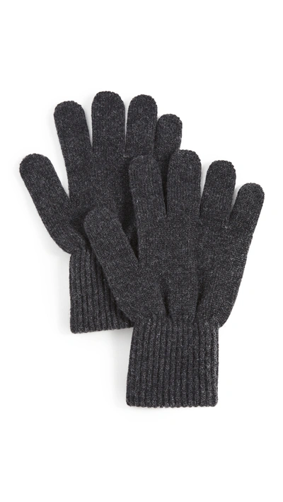 Shop Apc Gants Tim Gloves In Anthracite Chine