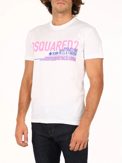 Shop Dsquared2 Printed T-shirt White