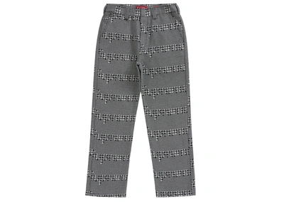Pre-owned Work Pant (fw20) Black Houndstooth
