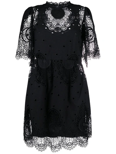 Shop Temperley London Judy Mini Dress In Black