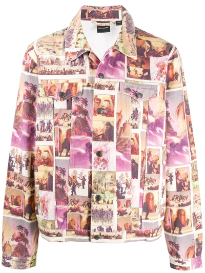 Shop Daily Paper Comic-print Shirt Jacket In Neutrals