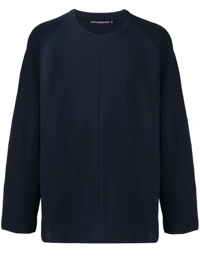 Shop Issey Miyake Round Neck Sweatshirt In Blue