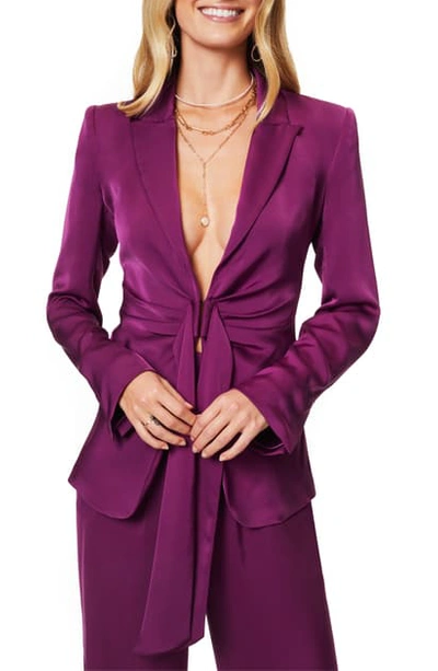 Shop Ramy Brook Ronny Plunge Jacket In Mulberry