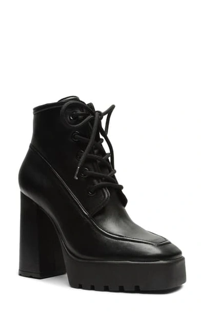 Shop Schutz Taliani Lace-up Boot In Black Leather