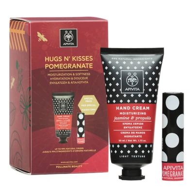 Shop Apivita Moisturizing Hand Cream Jasmine & Propolis And Lip Care Pomegranate Gift Set