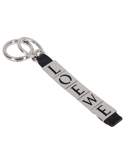 Shop Loewe Letters Charm In Black Silver