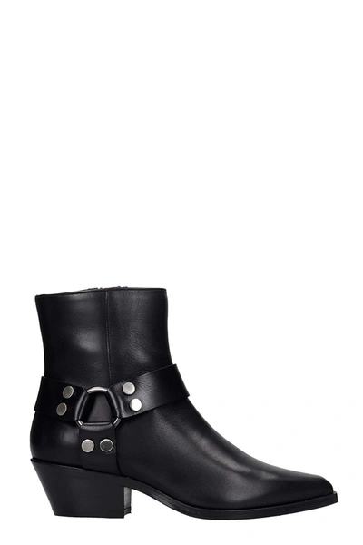 Shop The Seller Texan Ankle Boots In Black Leather