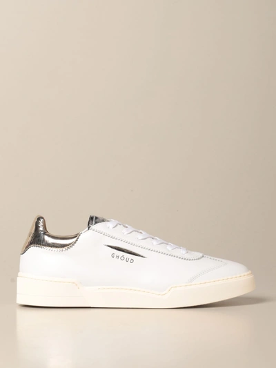 Shop Ghoud Sneakers Lob 01  Sneakers In Leather With Logo In White