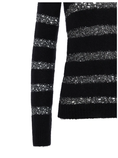 Shop Saint Laurent Saddles Sweater In Black