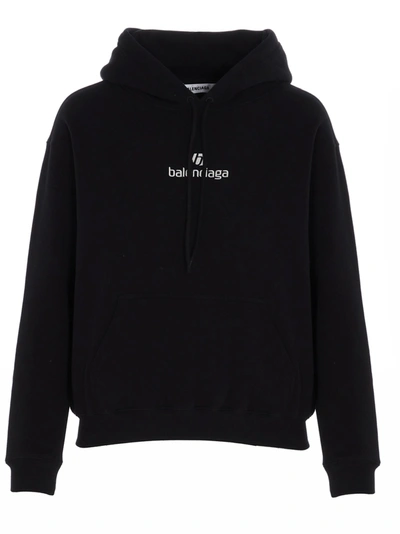 Shop Balenciaga Hoodie In Black