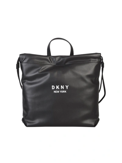 Shop Dkny Branded Bag In Brown