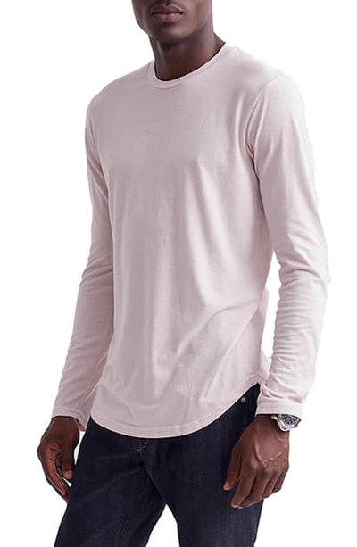 Shop Goodlife Triblend Scallop Long Sleeve Crewneck T-shirt In Rose Dust