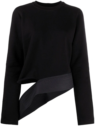 Shop Rick Owens Drkshdw Asymmetric Long-sleeved Top In Black