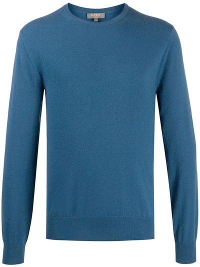 Shop N•peal Long Sleeve Cashmere Jumper In Blue