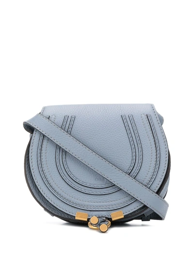 Shop Chloé Mini Marcie Crossbody Bag In Blue