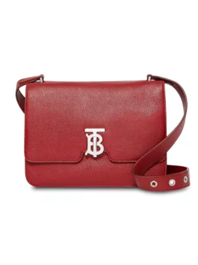 Shop Burberry Women's Medium Alice Tb Leather Shoulder Bag In Red