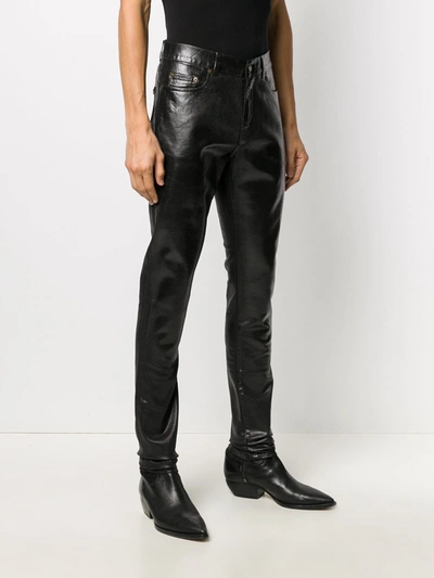 Shop Saint Laurent Denim Cotton Jeans In Black