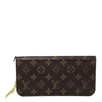 Pre-owned Louis Vuitton Monogram Canvas Insolite Wallet In Brown