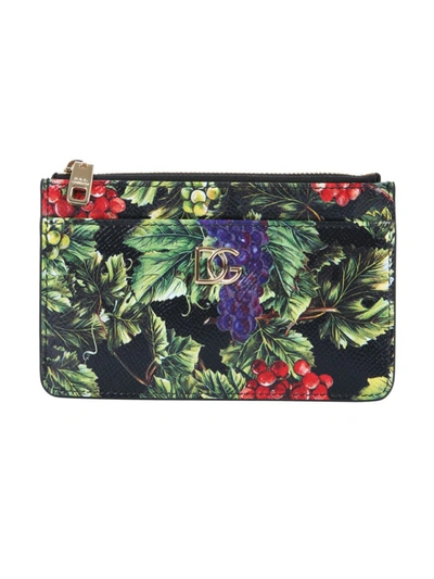 Shop Dolce & Gabbana Multicolor Leather Card Holder