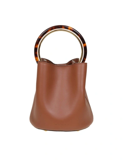 Shop Marni Brown Leather Handbag