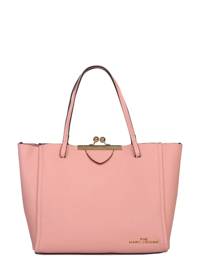 Shop Marc Jacobs Mini Kiss Pink Leather Tote
