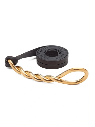 Shop Bottega Veneta Black Leather Belt