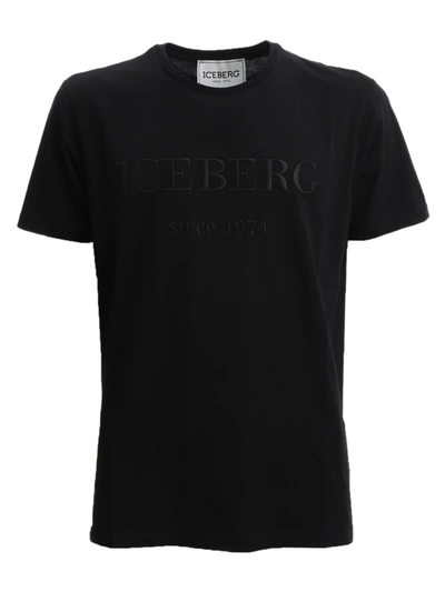 Shop Iceberg Black Cotton T-shirt