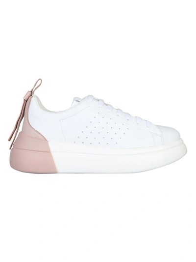 Shop Red Valentino Bowalk White Leather Sneakers