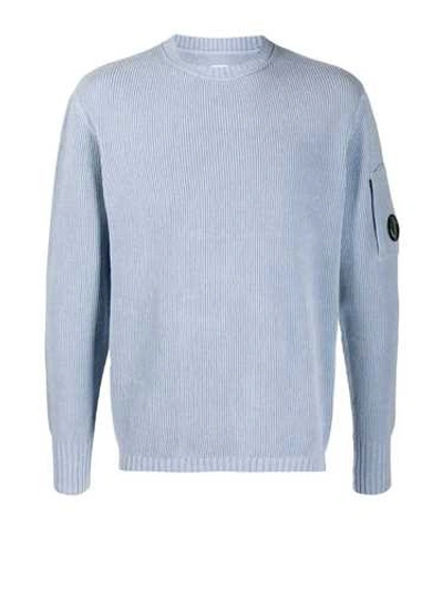 Shop C.p. Company Blue 'lens' Sweater